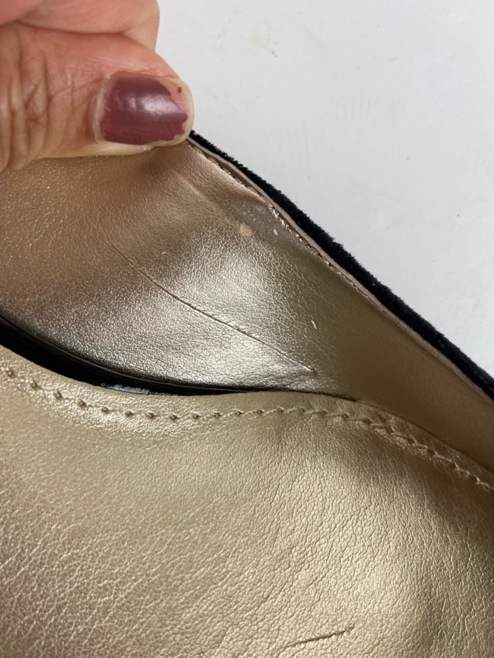 Anne Klein Expert Velvet Pump Shoes Size 7 M Black Sling Back Preppy Elegant - Picture 11 of 12